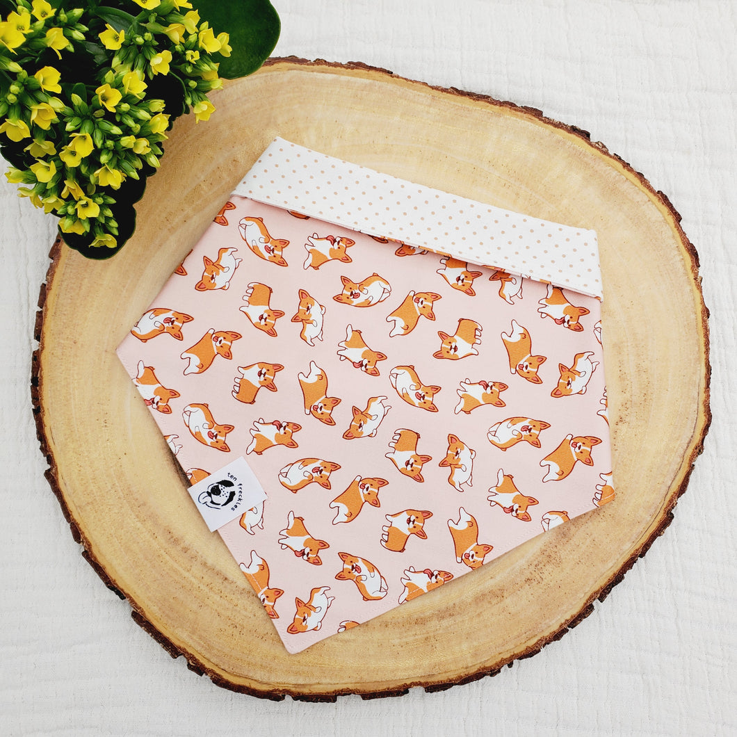 Smiling Corgi Bandana - Reversible